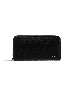 Черный кошелек с монограммами Calvin Klein