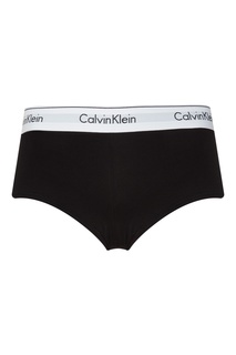 Черные трусы с контрастной резинкой Calvin Klein