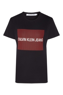 Черная футболка с принтом Calvin Klein