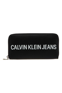 Черный кошелек с логотипом Calvin Klein