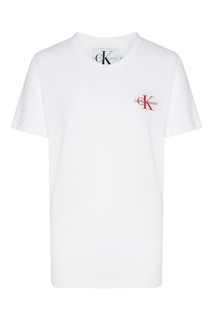 Белая футболка из хлопка Calvin Klein