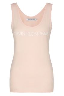 Розовая майка с логотипом Calvin Klein