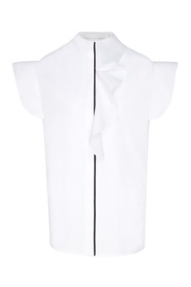 Белая блузка с оборками Victoria Beckham