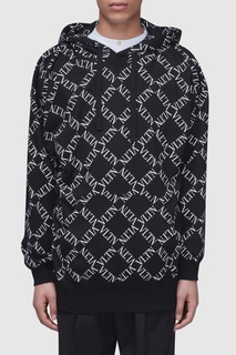 Черное худи с монограммами Valentino