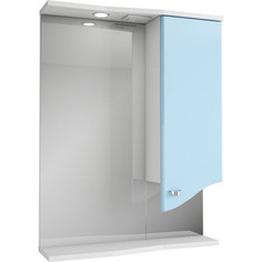 Зеркало-шкаф Меркана Роман 60 с подсветкой, голубой (14472)