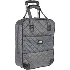 Cумка Polar П7095 серый сумка верт.на колесах Стежка Ручная кладь