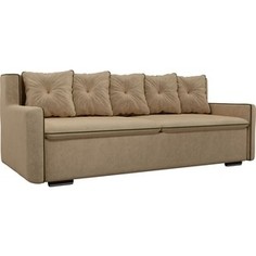 Прямой диван Лига Диванов Витаре вельвет бежевый