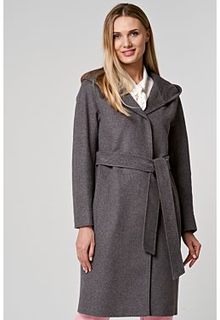 Шерстяное пальто с капюшоном Electrastyle