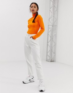 Белые джинсы в винтажном стиле Bershka - Белый