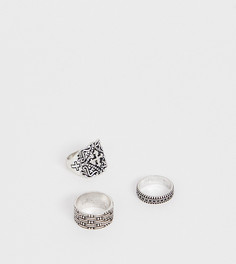 Набор массивных серебристых колец Reclaimed Vintage inspired эксклюзивно для ASOS - Серебряный