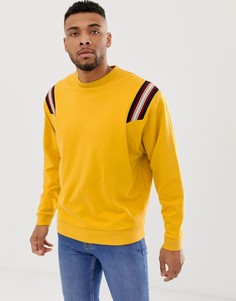 Желтый oversize-свитшот с полосками ASOS DESIGN - Желтый