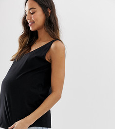 Черный выбеленный oversize-топ из органического хлопка ASOS DESIGN Maternity - Черный