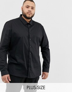 Черная рубашка River Island Big & Tall - Черный