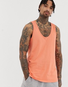 Коралловая майка из органического хлопка ASOS DESIGN - Оранжевый