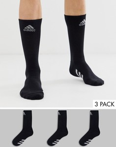 3 пары черных носков Adidas Golf - Черный