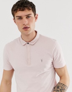 Розовое поло узкого кроя AllSaints - Розовый