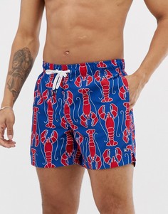 Шорты для плавания с принтом Tommy Hilfiger - Темно-синий