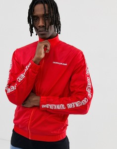 Красная спортивная куртка из нейлона с логотипом Calvin Klein Jeans - Красный