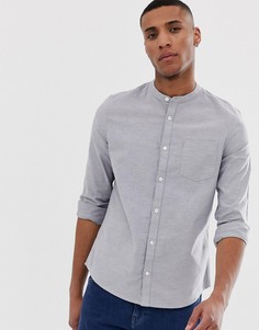 Серая оксфордская рубашка с воротником на пуговице Burton Menswear - Серый
