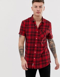 Красная рубашка в клетку с короткими рукавами River Island - Красный
