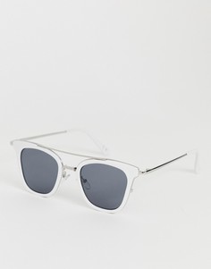 Солнцезащитные очки в белой оправе ASOS DESIGN - Белый