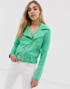 Байкерская куртка из искусственной замши Glamorous - Зеленый