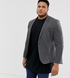 Темно-серый трикотажный блейзер супероблегающего кроя ASOS DESIGN Plus - Серый