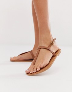 Светло-коричневые сандалии Boohoo - Рыжий