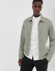 Хлопковая куртка в мелкую клетку Selected Homme - Бежевый