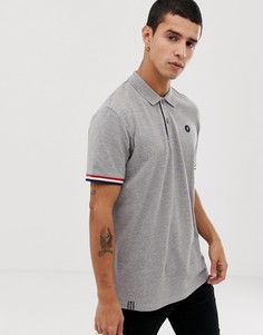 Серая футболка-поло с окантовкой Jack & Jones Originals - Серый