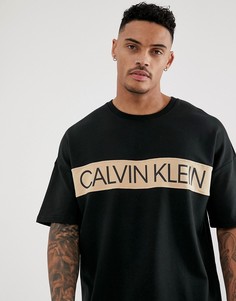 Черная трикотажная футболка с броским логотипом Calvin Klein - Statement 1981 - Черный