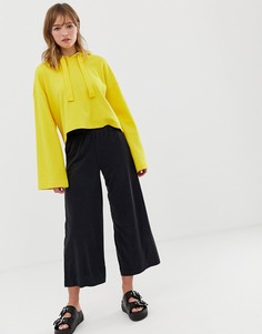Черные широкие брюки Monki - Черный