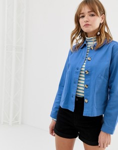 Синяя куртка Monki - Синий