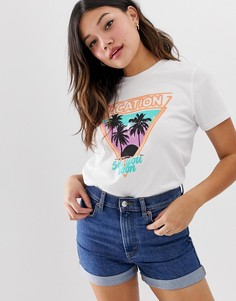 Футболка с принтом ASOS DESIGN - Белый
