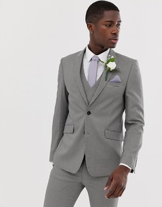Приталенный пиджак в клетку Burton Menswear - Черный