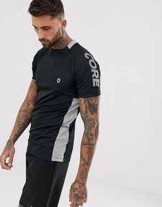 Футболка со вставками с принтом Jack & Jones Core - Черный