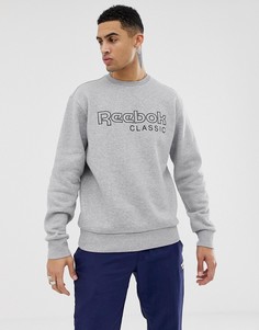Серый свитшот с логотипом Reebok Classic - Серый