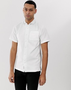 Белая хлопковая рубашка со срезанным воротником Bellfield - Белый