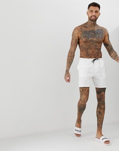 Шорты для плавания средней длины ASOS DESIGN - Белый
