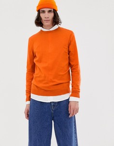 Оранжевый хлопковый джемпер ASOS DESIGN - Оранжевый