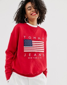 Свитшот с логотипом Tommy Jeans - Красный