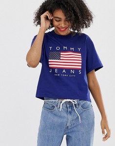 Свободная футболка с логотипом Tommy Jeans - Синий