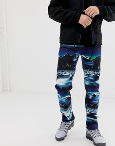 Джинсы оригинального кроя с принтом планеты ASOS DESIGN - Синий