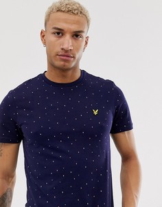 Футболка с принтом Lyle & Scott - Темно-синий