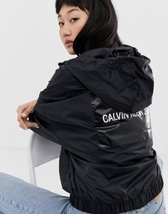 Нейлоновая куртка с капюшоном Calvin Klein - Черный