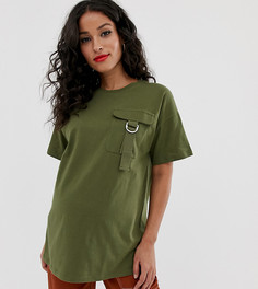 Футболка с карманом в стиле милитари ASOS DESIGN Maternity - Зеленый