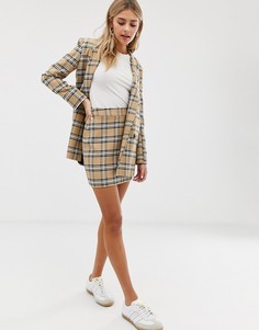 Коричневая мини-юбка в клетку ASOS DESIGN - Мульти