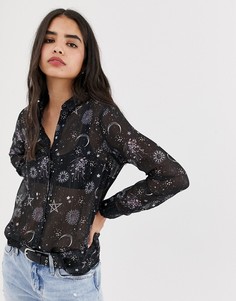 Рубашка со звездным принтом New Look - Мульти