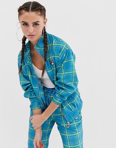 Спортивная куртка в клетку из комплекта Fila - Синий