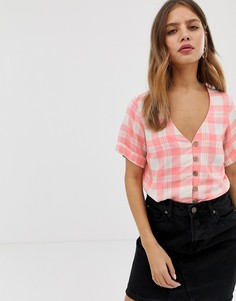 Рубашка в клетку на пуговицах New Look - Мульти